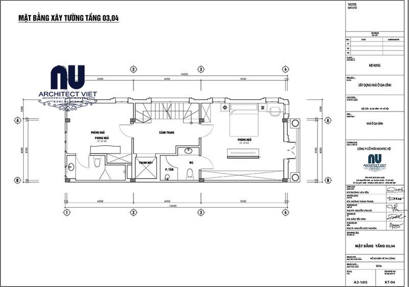 biệt thự phố 4x14m 4 tầng tân cổ điển 4