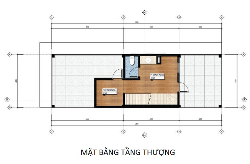 mẫu nhà phố 3 tầng 1 tum 4x12m hiện đại 7