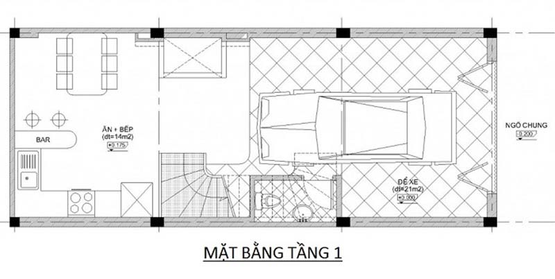 nhà ống 4x12m 4 tầng hiện đại 3
