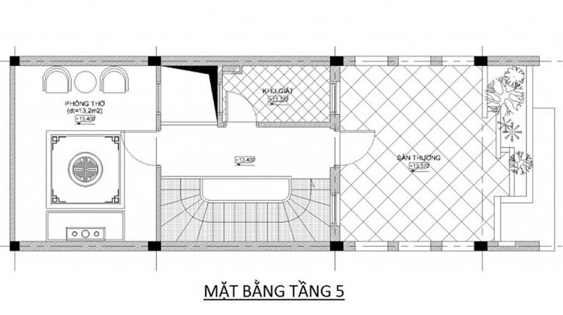 nhà ống 4x12m 4 tầng hiện đại 7