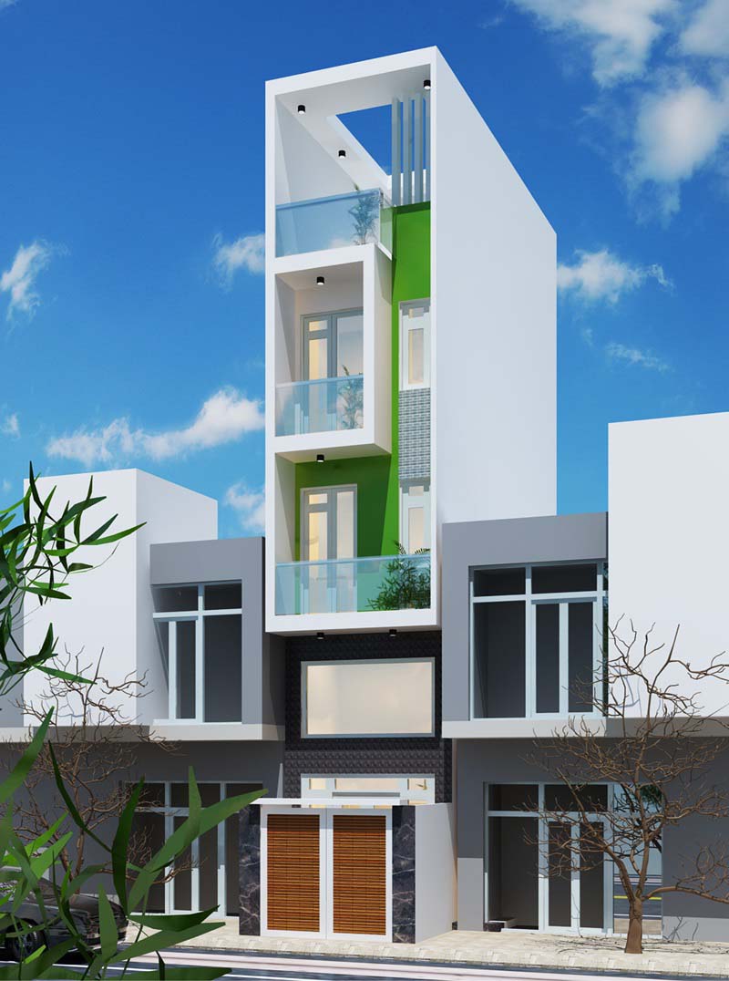 nhà phố 3,5x17m 3 tầng hiện đại 5