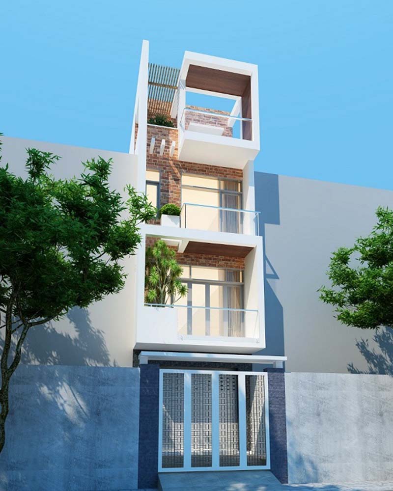 nhà phố 4 tầng 4x15m hiện đại 1