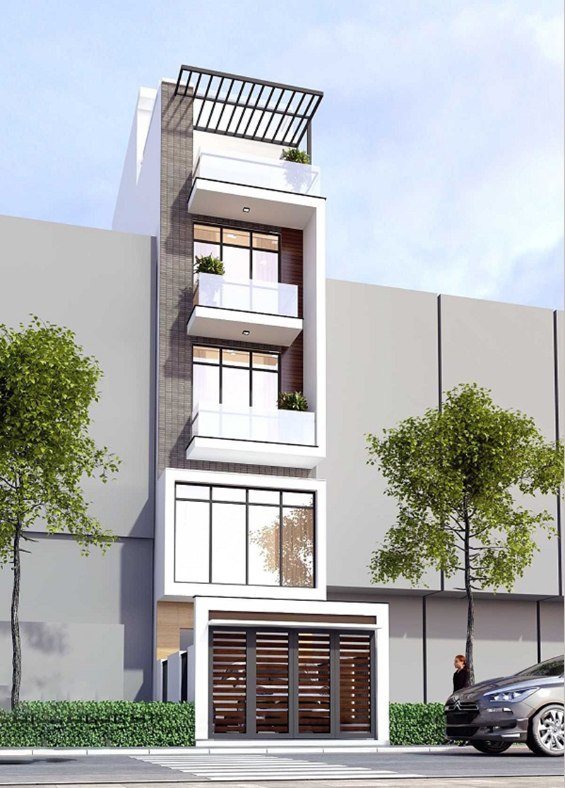 thiết kế nhà phố 5 tầng hiện đại 120m2 nhà phố 5 tầng hiện đại 120m2 sang trọng