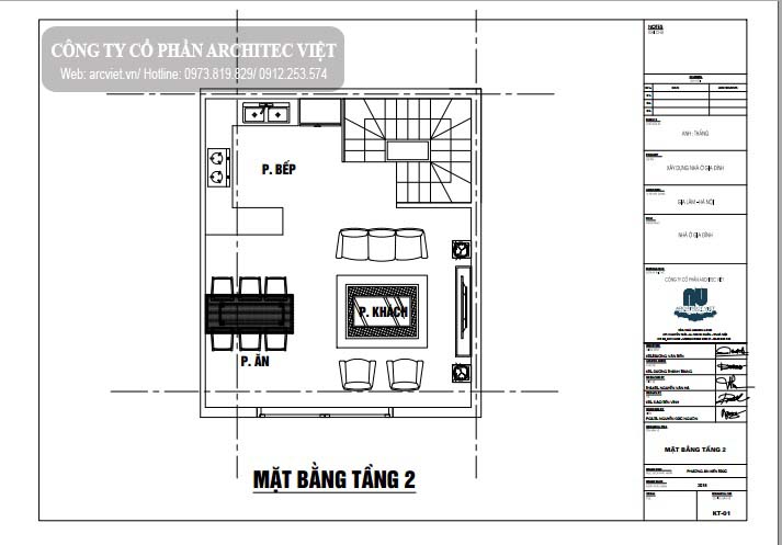 Mặt bằng công năng tầng 2 Bố trí nội thất tầng 2
