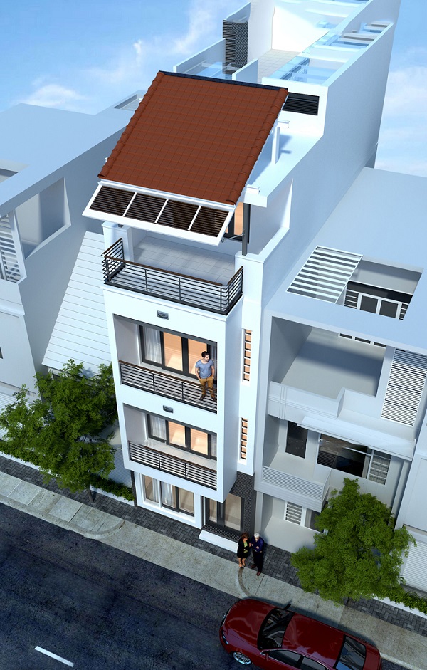 phối cảnh nhà phố mặt tiền 5m nhà phố mặt tiền 5m 3.5 tầng