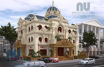 ngoại cảnh biệt thự cổ điển 300m2 biệt thự cổ điển 300m2