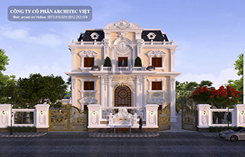 biệt thự tân cổ điển đẹp 220m2 hình ảnh biệt thự tân cổ điển 3 tầng 220m2
