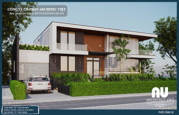 biệt thự hiện đại nhà chị nhung kiến trúc biệt thự hiện đại diện tích 300m2 tại thái bình