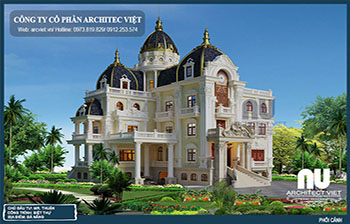 hình ảnh biệt thự lâu đài kiểu pháp đẹp Architec Việt - Công ty thiết kế biệt thự chuyên nghiệp