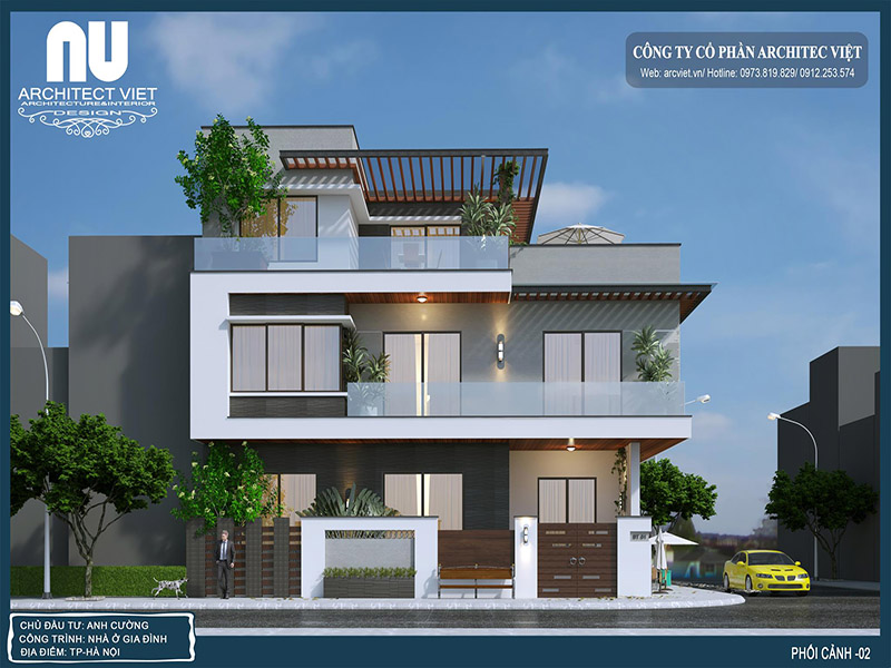 nhà phố 2 tầng 80m2 tiện nghi thiết kế nhà phố 2 tầng 80m2