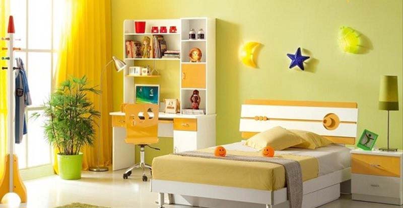 phòng ngủ màu vàng đẹp
