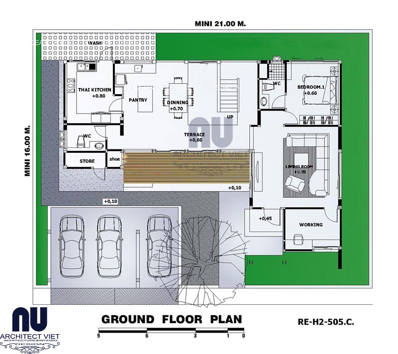 mẫu nhà đẹp công năng tầng 1