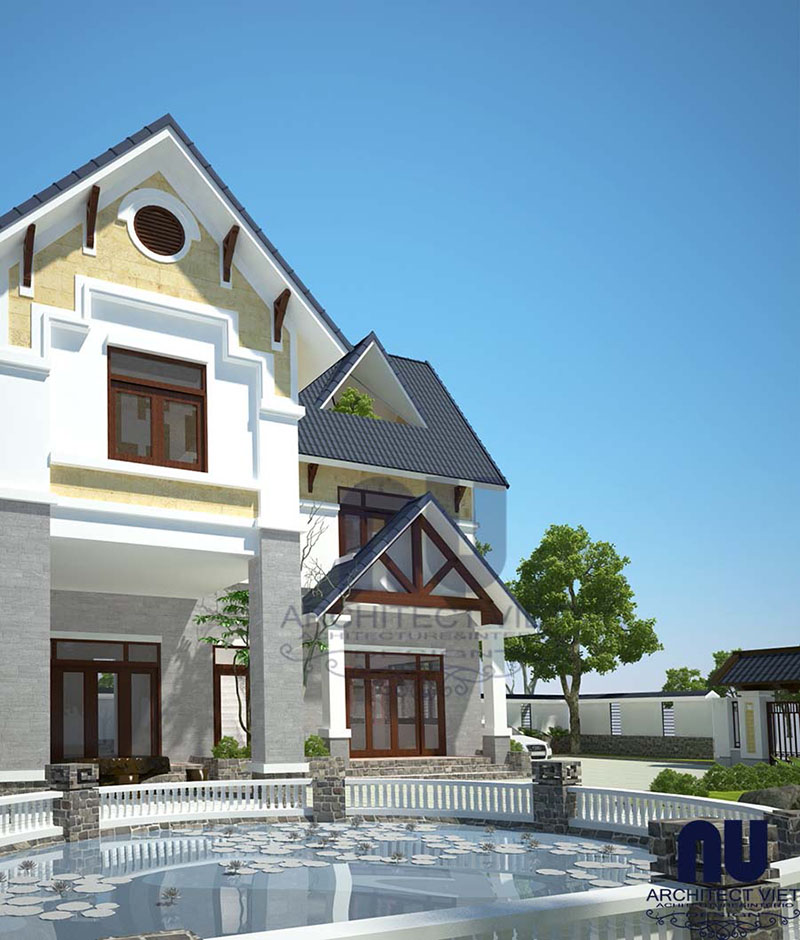 thiết kế biệt thự mái thái sang trọng mẫu nhà đẹp