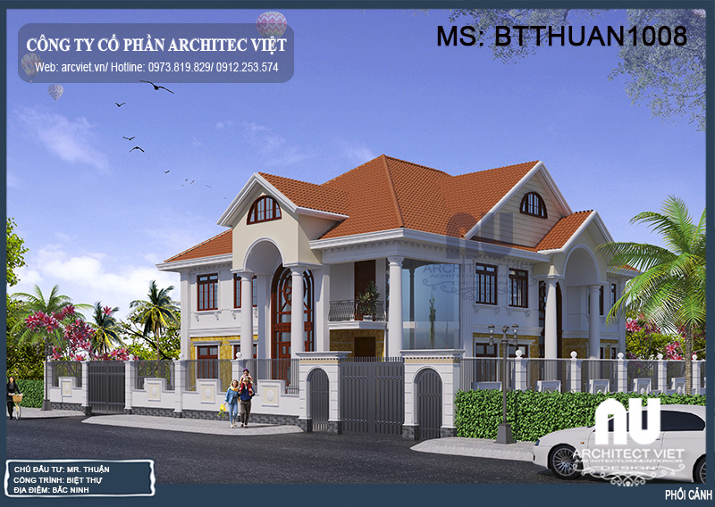 không gian ngoại thất sang trọng trong mẫu biệt thự 2 tầng phong cách tân cổ điển 300m2 ngoại thất mẫu biệt thự 2 tầng phong cách tân cổ điển 300m2