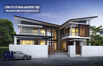 biệt thự hiện đại 352m2 thiết kế biệt thự hiện đại 2 tầng 352m2
