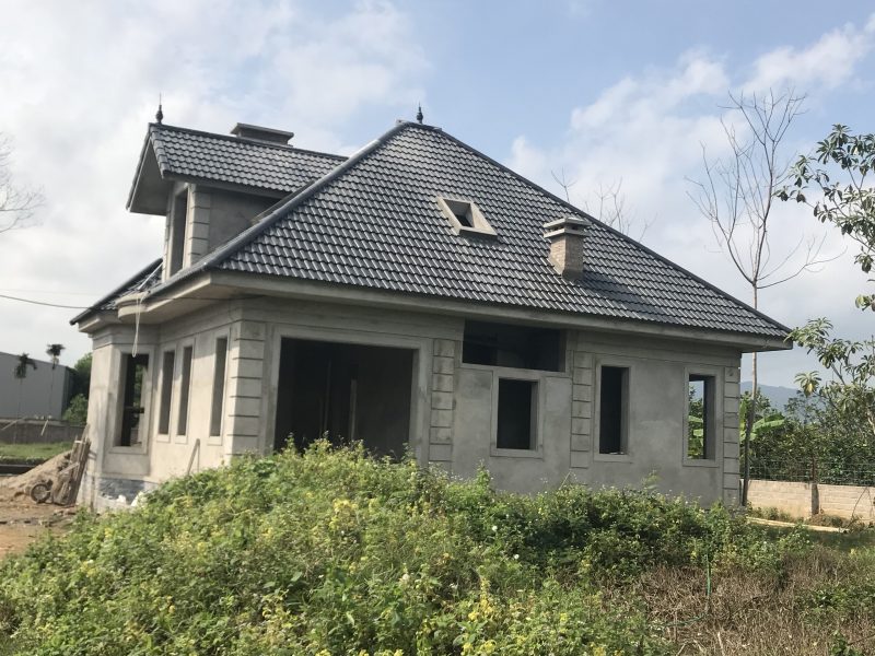 Hình ảnh thi công thực tế căn biệt thự vườn