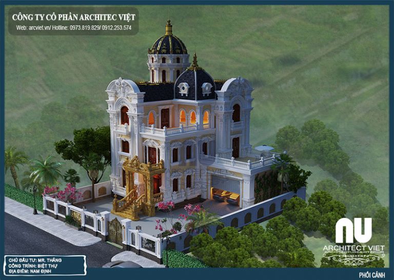 biệt thự 3 tầng đẹp nhất 2019 mẫu biệt thự 3 tầng cổ điển diện tích 270m2