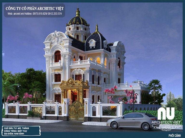 biệt thự 3 tầng đẹp 2019 biệt thự cổ điển 3 tầng diện tích 270m2