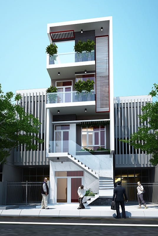 Thiết kế thiết kế cầu thang trước nhà hiện đại và ấn tượng để tạo điểm nhấn cho ngôi nhà của bạn