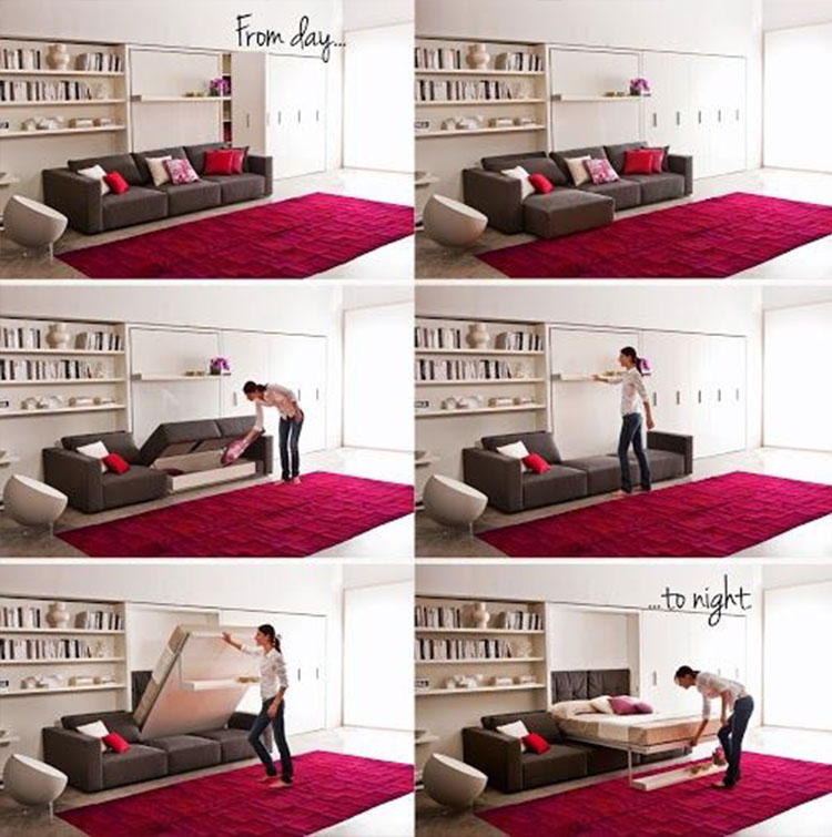 Giường ngủ thông minh cho nhà nhỏ Thiết kế giường ngủ sofa đẹp