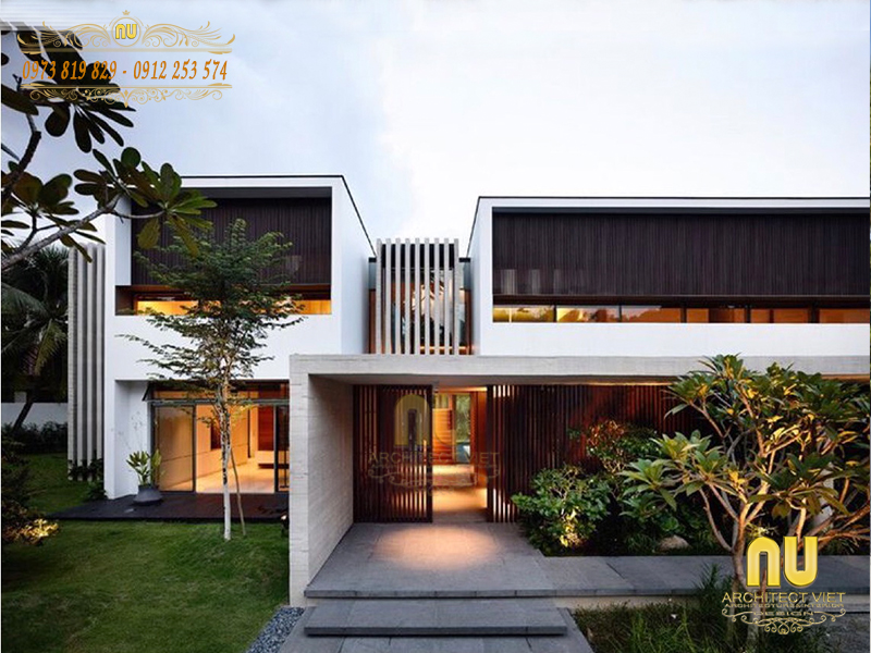 biệt thự hiện đại 2 tầng 180m2 nổi bật với phối cảnh 3D sang trọng