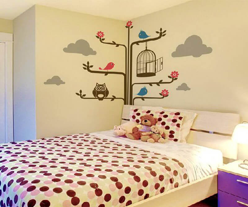 thiết kế vẽ tranh phòng ngủ cho bé