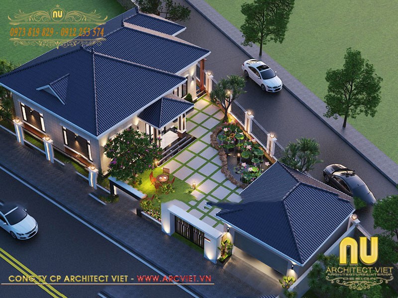 biệt thự vườn mái ngói biệt thự vườn mái ngói