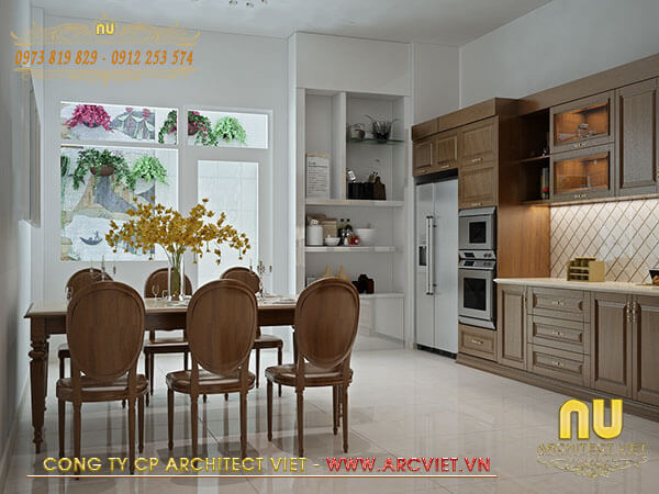 Nội thất hoàn toàn làm bằng gỗ trong mẫu nhà đẹp 3 tầng 5x12m mẫu nhà đẹp 3 tầng 5x12m