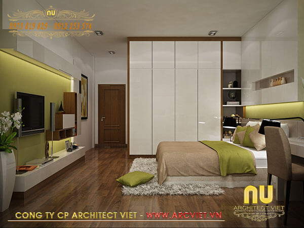 Thiết kế nội thất phòng ngủ trong mẫu nhà đẹp 3 tầng 5x12m mẫu nhà đẹp 3 tầng 5x12m