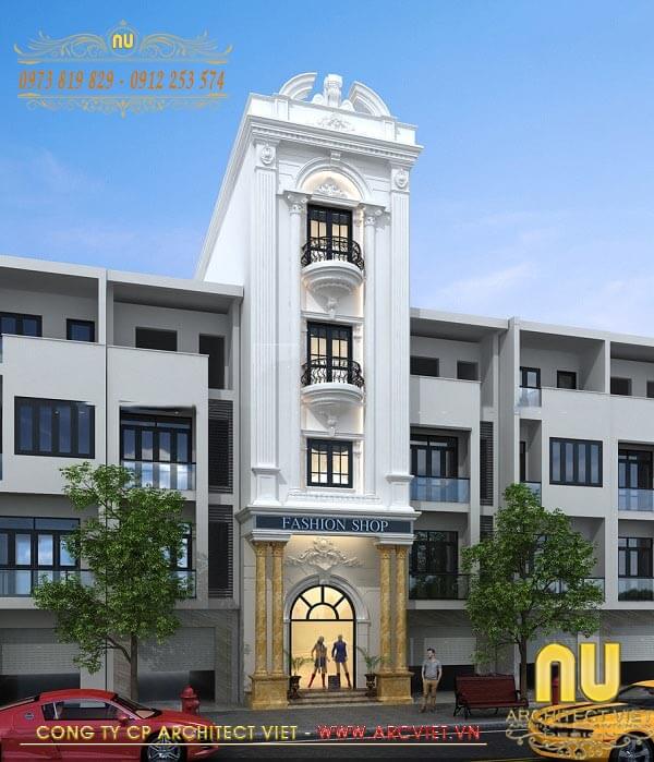 Mẫu nhà phố 3 tầng tân cổ điển Mẫu nhà phố 3 tầng tân cổ điển