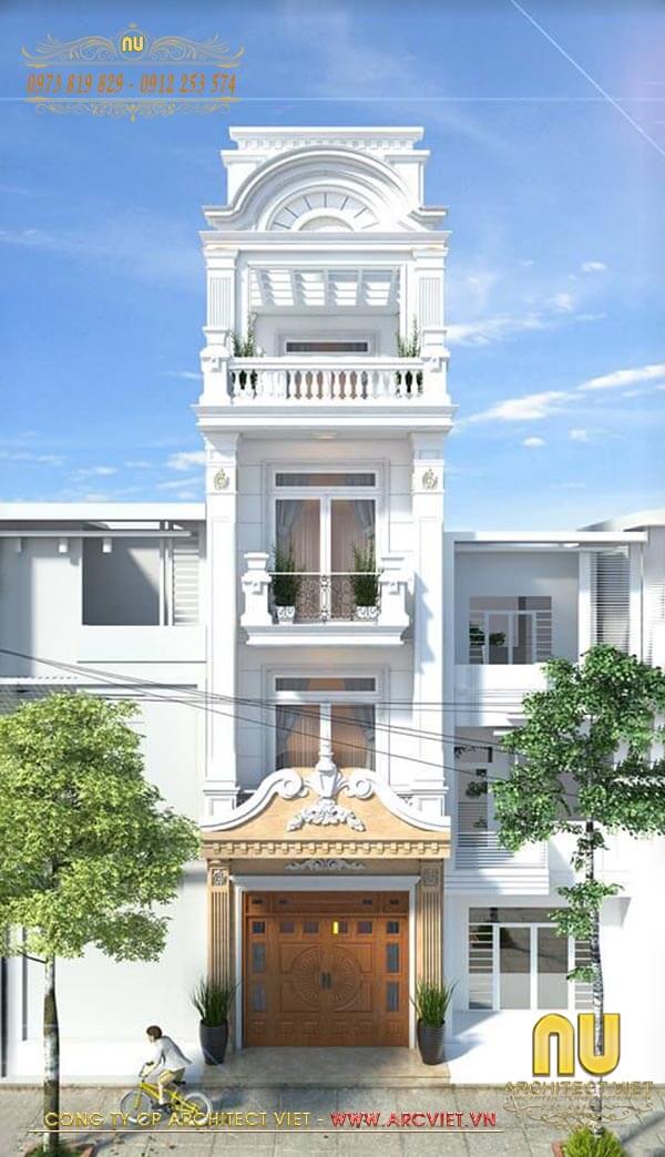 Mẫu nhà phố 3 tầng tân cổ điển Mẫu nhà phố 3 tầng tân cổ điển