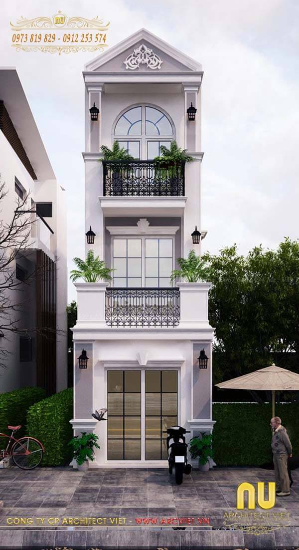 Mẫu nhà phố 3 tầng tân cổ điển mẫu nhà phố 3 tầng tân cổ điển
