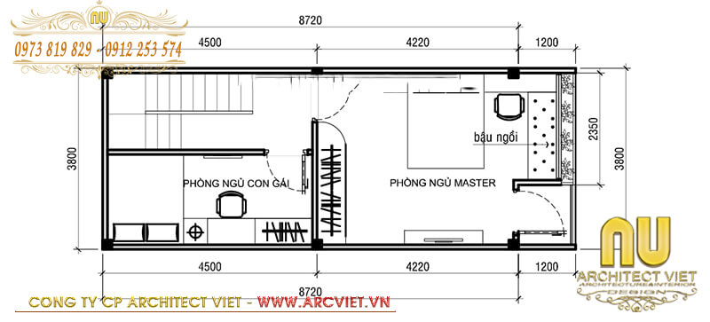 Bản vẽ mặt bằng tầng 3 nhà mặt phố kinh doanh nhà mặt phố kinh doanh