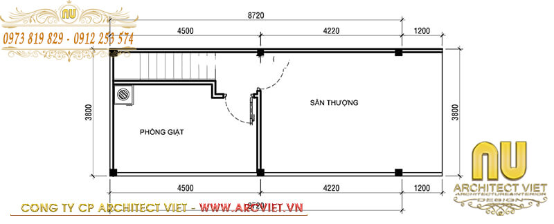 Bản vẽ mặt bằng tầng tum nhà mặt phố kinh doanh nhà mặt phố kinh doanh