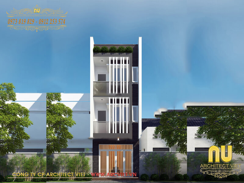 Mẫu nhà mặt phố kinh doanh mặt tiền 6m hiện đại nhà mặt phố kinh doanh