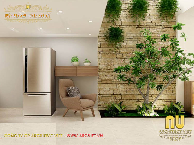 Bố trí tiểu cảnh trong mẫu nhà ống 3 tầng kết hợp kinh doanh nhà ống 3 tầng kết hợp kinh doanh