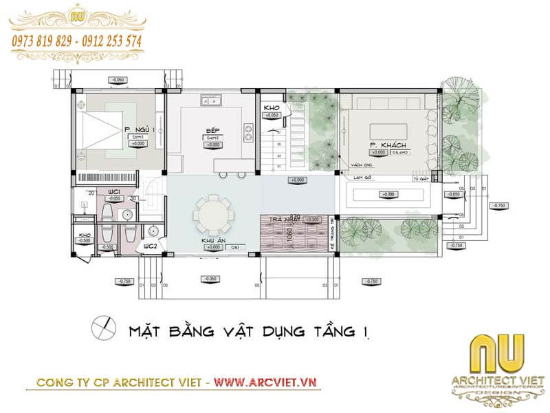 Bản vẽ mặt bằng tầng 1 nhà 2 tầng mái thái 700 triệu nhà 2 tầng mái thái 700 triệu