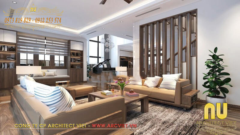 thiết kế nhà 2 tầng có phòng thờ