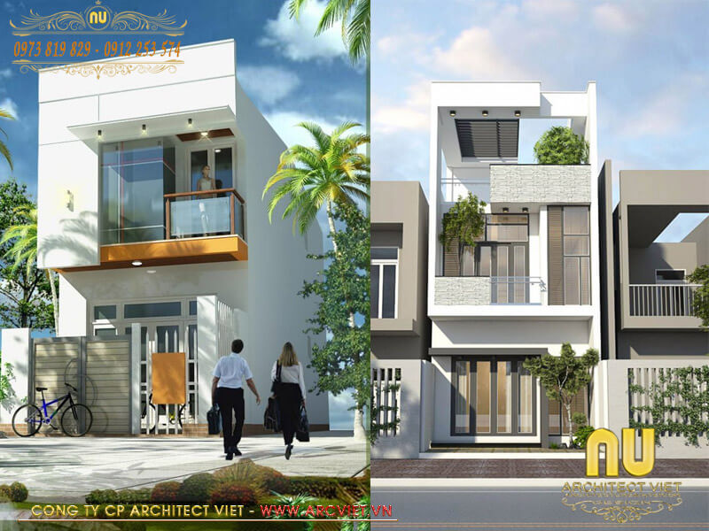 các mẫu nhà 2 tầng 6x12m được thiết kế bởi Architec Việt