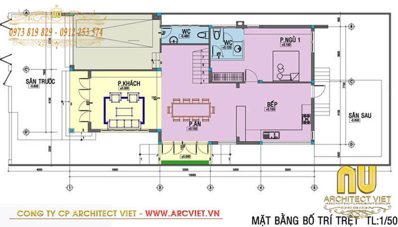 Bản vẽ mặt bằng công năng tầng 1 mẫu nhà 2 tầng đẹp có sân thượng mẫu nhà 2 tầng đẹp có sân thượng
