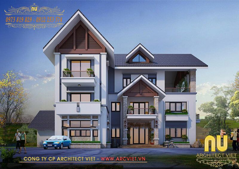 Tầng 2 mẫu nhà chữ l 3 tầng hiện đại bố trí 2 phòng ngủ khép kín mẫu nhà chữ l 3 tầng hiện đại