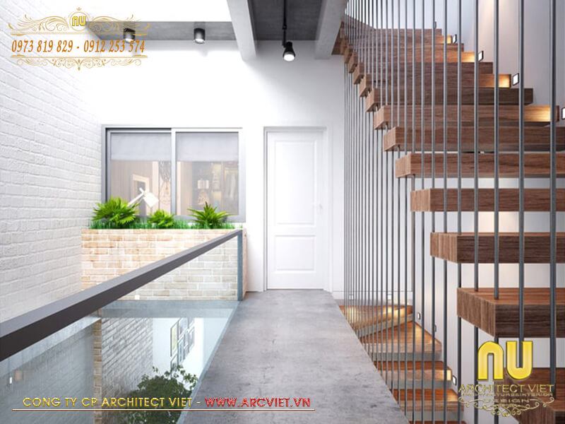 Ban công mẫu nhà lệch tầng 4x16 rộng rãi thông thoáng mẫu nhà lệch tầng 4x16