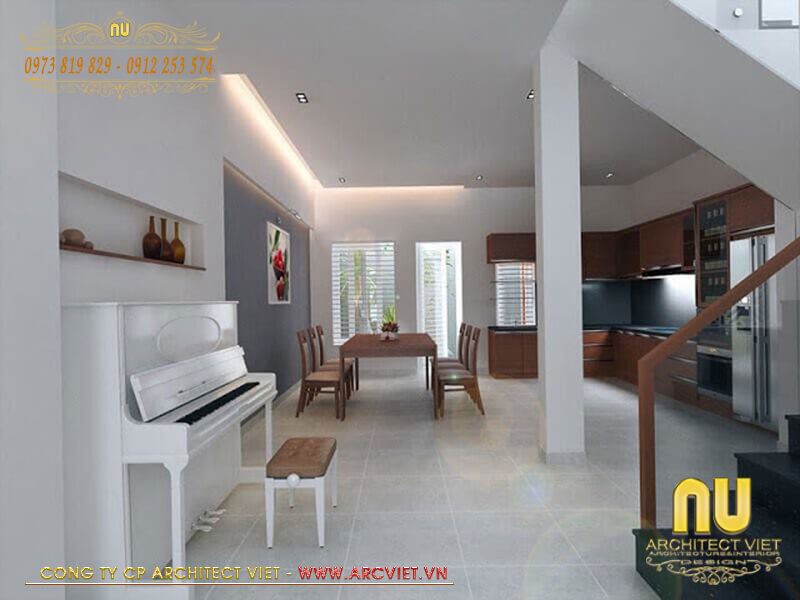 Thiết kế liến thông các phòng chức năng tạo không gian mở cho nhà chữ l 2 tầng 4 phòng ngủ nhà chữ l 2 tầng 4 phòng ngủ