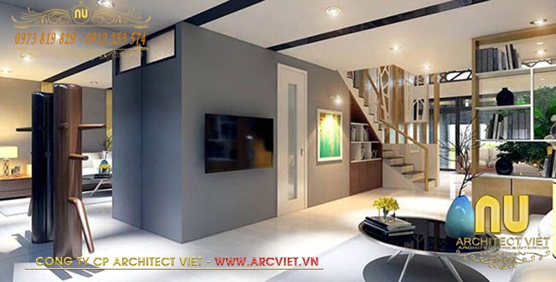 Không gian nhà lệch tầng 5x15 đẹp không thể thiếu những vật liệu trang trí thẩm mỹ nhà lệch tầng 5x15