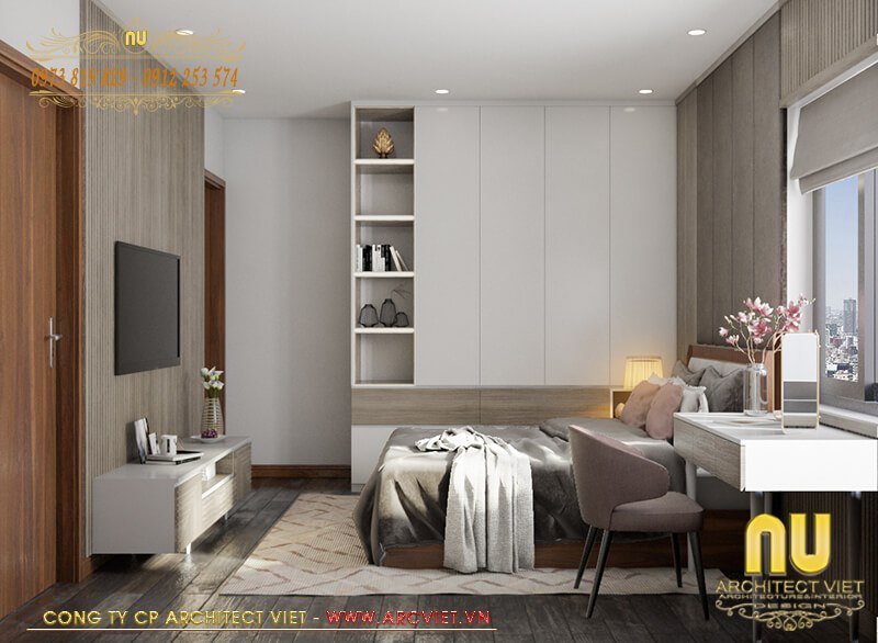 Phòng ngủ đẹp nhà 2 tầng mái thái đẹp