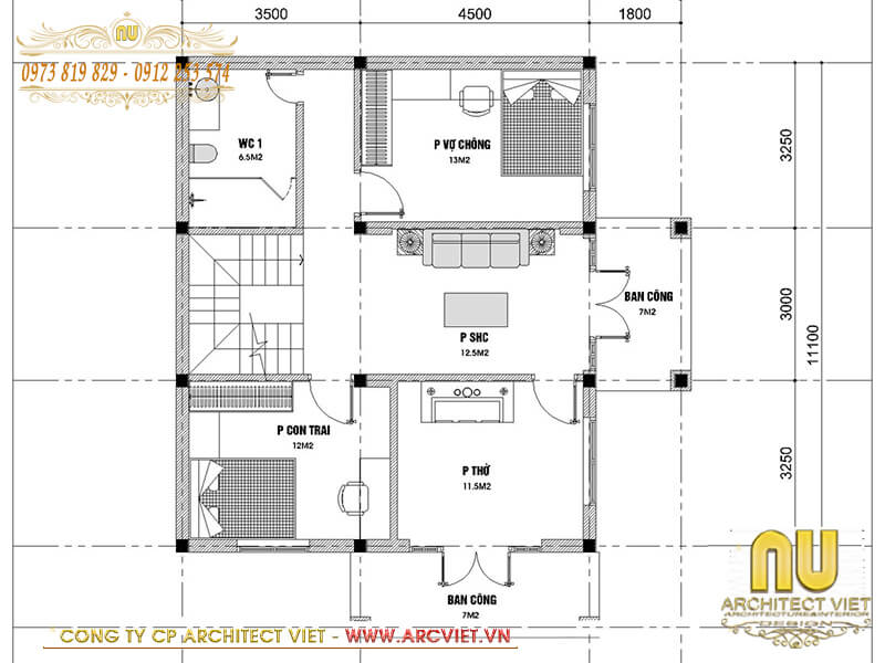 Bản vẽ mặt bằng tầng 2 mẫu thiết kế nhà 2 tầng 2 mặt tiền đẹp thiết kế nhà 2 tầng 2 mặt tiền