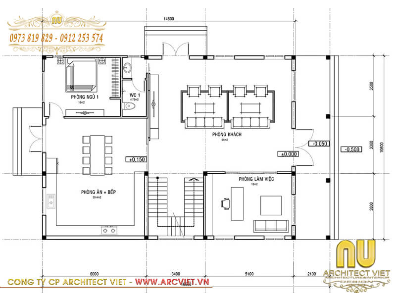 Bản vẽ mặt bằng công năng tầng 1 mẫu thiết kế nhà rộng 7m dài 10m thiết kế nhà rộng 7m dài 10m