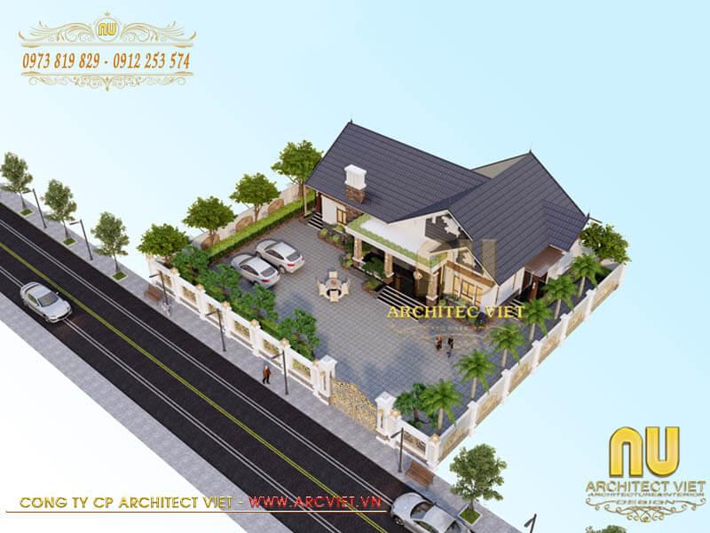 hiết kế biệt thự sân vườn đẹp biệt thự cấp 4 sân vườn