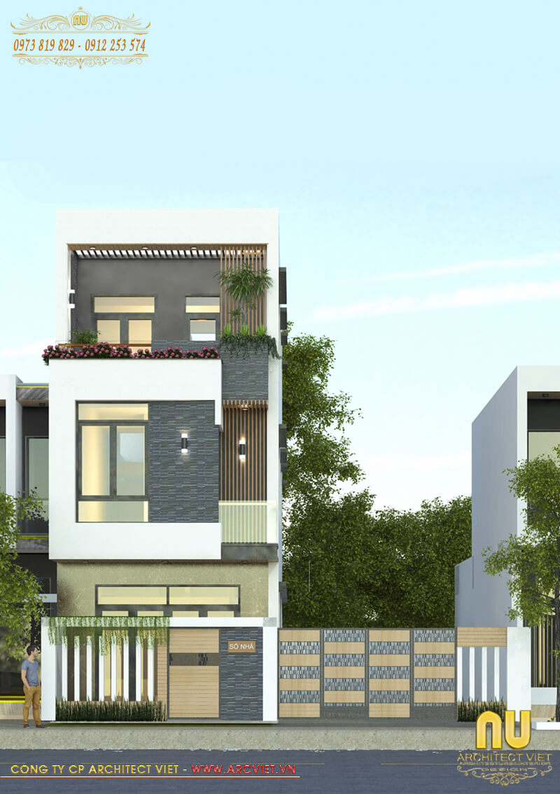 Phòng thờ được bố trí trên tầng 3 mẫu nhà 3 tầng 5x16m nhà 3 tầng 5x16m