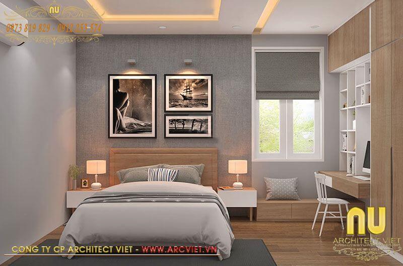 Thiết kế nội thất phòng ngủ con trong mẫu nhà 3 tầng 6x17m nhà 3 tầng 6x17m